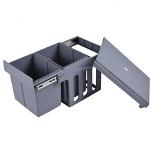 Load image into Gallery viewer, 2 Compartment Pull Out Recycling Waste Bin
