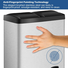Load image into Gallery viewer, 16 Gallon Dual Step Stainless Steel Double Bucket Trash Can
