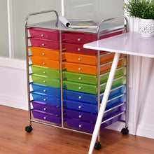 Load image into Gallery viewer, 20 Drawers Storage Rolling Cart Studio Organizer-Multicolor
