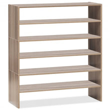 Load image into Gallery viewer, 3 Pcs 31-Inch Stackable Shoe Rack-Natural
