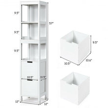 Load image into Gallery viewer, 5-Tier Multifunctional  Bathroom Floor Cabine Storage with 2 Drawers
