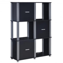 Load image into Gallery viewer, 3-Tier 6 Cubes Storage Shelf Cabinet-Black
