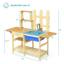 Load image into Gallery viewer, Kid's Outdoor Wooden Pretend Cook Kitchen Playset Toy
