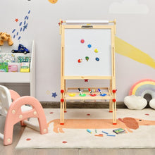 Load image into Gallery viewer, Kids Art Easel with Paper Roll Double-Sided Regulable Drawing Easel Plank
