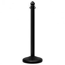 Load image into Gallery viewer, 6PC Set 39.5" Chain C-Hooks Fillable Base Plastic Stanchion-Black
