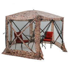 Load image into Gallery viewer, Portable Pop Up 6 Sided Canopy Instant Gazebo Screen Tent-Camouflage
