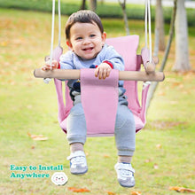 Load image into Gallery viewer, Indoor Outdoor Baby Canvas Hanging Swing-Pink

