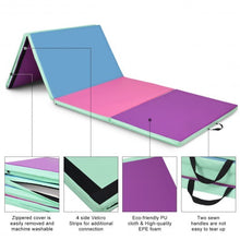 Load image into Gallery viewer, 4' x 8' x 2" Portable Gymnastics Mat Folding Exercise Mat
