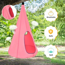 Load image into Gallery viewer, 32" Kids Nest Swing Chair Hanging Hammock Seat for Indoor and Outdoor-Pink
