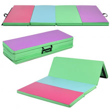 Load image into Gallery viewer, Gymnastics PU Mat  Thick Folding Panel Gym Fitness Exercise-Multicolor
