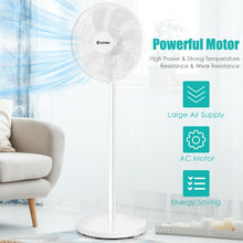Load image into Gallery viewer, 16" Oscillating Pedestal 3-Speed Adjustable Height Fan with Remote Control-White
