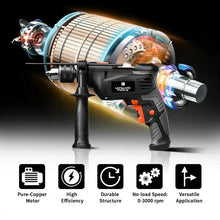 Load image into Gallery viewer, 1/2" Electric Corded Impact Hammer Drill Variable Speed
