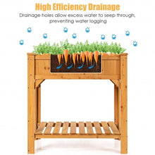 Load image into Gallery viewer, 8 Grids Wood Elevated Garden  Planter Box Kit with Liner &amp; Shelf
