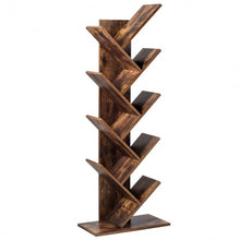 Load image into Gallery viewer, 8-Tier Free Standing Tree Bookshelf-Coffee
