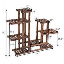 Load image into Gallery viewer, 6 Tier Wooden Shelf Storage Plant Rack Stand
