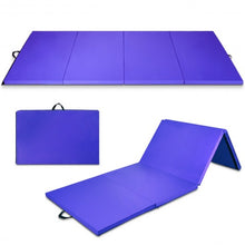 Load image into Gallery viewer, 4' x 10' x 2" Folding Gymnastics Tumbling Gym Mat-Purple
