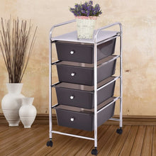 Load image into Gallery viewer, 4 Drawers Metal Rolling Storage Cart
