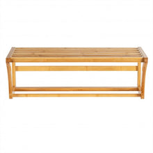Load image into Gallery viewer, Bamboo Towel Bar Wall Mounted Storage Towel Rack Bathroom Shelf
