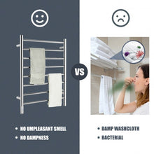Load image into Gallery viewer, 8-Bar Wall Mounted Towel Warmer Stainless Steel Towel Rack
