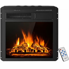 Load image into Gallery viewer, 18" Electric Fireplace Insert Freestanding and Recessed Heater Log Flame Remote
