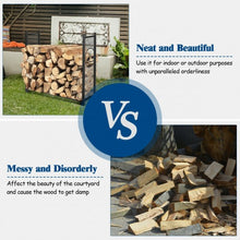 Load image into Gallery viewer, 4ft Heavy Duty Firewood Log Rack for Fireplace Stove Fire Pit
