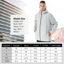 Load image into Gallery viewer, Men's Waterproof Rain Windproof Hooded Raincoat Jacket-Gray-XXL
