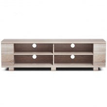 Load image into Gallery viewer, 59" Console Storage Entertainment Media Wood TV Stand-Natural
