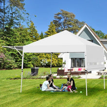 Load image into Gallery viewer, 17 Feet x 10 Feet Foldable Pop Up Canopy with Adjustable Instant Sun Shelter-White
