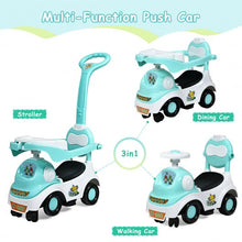 Load image into Gallery viewer, 3-in-1 Ride On Push Car with Music Box &amp; Horn-Green
