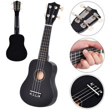 Load image into Gallery viewer, 21" 4-String Acoustic Ukulele Musical Instrument-Black
