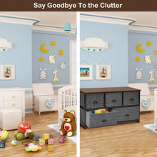 Load image into Gallery viewer, Wood Dresser Storage Unit Side Table Display Organizer-Black
