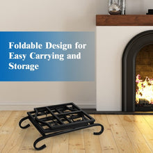 Load image into Gallery viewer, Foldable Firewood Log Rack Steel Wood Storage Holder
