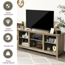 Load image into Gallery viewer, 2-Tier 58" TV Stand Entertainment Media Console Center-Gray
