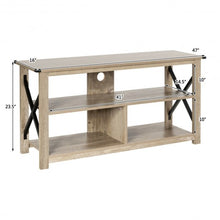 Load image into Gallery viewer, Modern Farmhouse TV Stand Entertainment Center for TV's up to 55" w/Open Shelves
