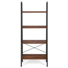 Load image into Gallery viewer, 4-Tier Ladder Shelf Bookcase Bookshelf Display Rack Plant Stand-Black
