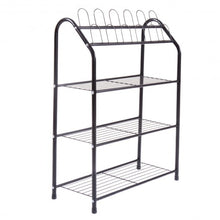 Load image into Gallery viewer, 4-Tier Metal Shoe Rack Shelf
