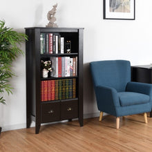 Load image into Gallery viewer, 3 Shelf Adjustable Antique Organizer Bookcase with 2 Drawers
