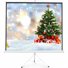 Load image into Gallery viewer, 100" 70 x 70 Portable Square Tripod Screen Projection Projector
