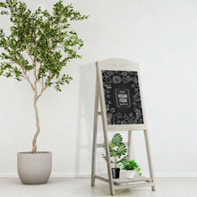 Load image into Gallery viewer, Vintage Folding Chalkboard Easel with Display Shelf
