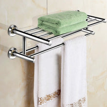 Load image into Gallery viewer, Wall Mounted Stainless Steel Towel Storage Rack
