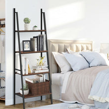 Load image into Gallery viewer, 4 Tier Bookcase Metal Frame Bookshelf Storage Plant Stand
