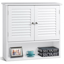 Load image into Gallery viewer, Double Doors Shelves Bathroom Wall Storage Cabinet
