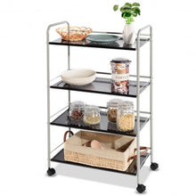 Load image into Gallery viewer, 4 Tiers Rolling Storage Cart Utility Trolley
