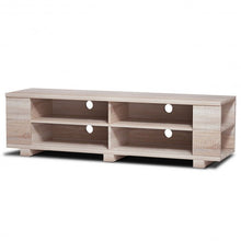 Load image into Gallery viewer, 59" Console Storage Entertainment Media Wood TV Stand-Natural
