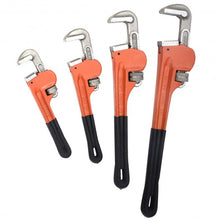 Load image into Gallery viewer, 4 Pcs Adjustable 8" 10" 14" 18" Heavy Duty Pipe Wrench Set Monkey Heat Treated
