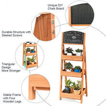Load image into Gallery viewer, Wooden Sidewalk Menu Chalkboard Sign Display Shelves
