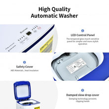 Load image into Gallery viewer, 7.7 lbs Compact Full Automatic Washing Machine with Heating Function Pump
