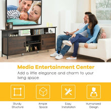 Load image into Gallery viewer, 58" Wood TV Stand Entertainment Media Center Console with Storage Cabinet
