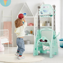 Load image into Gallery viewer, 6-in-1 Adjustable Kids Basketball Hoop Set-Blue
