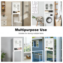 Load image into Gallery viewer, Bathroom Space Saver Carved Top Toilet Rack with Adjustable Shelf
